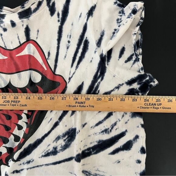 The Rolling Stones Black and White Tie-Dye Tee - Picture 7 of 8